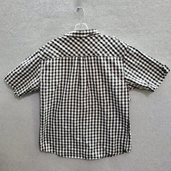 Green Tek Men Button Up Shirt XL White Check Pearl Snap Western - Picture 5 of 8